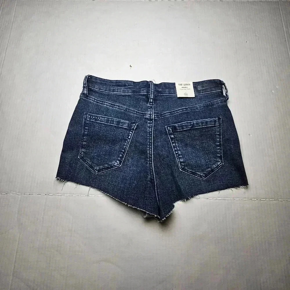 BlankNyc The Lenox High Rise Short Dark Wash Button Fly Raw Hem Sz 26 - Picture 7 of 14